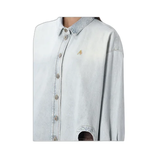 Diana Logo Embroidered Denim Shirt