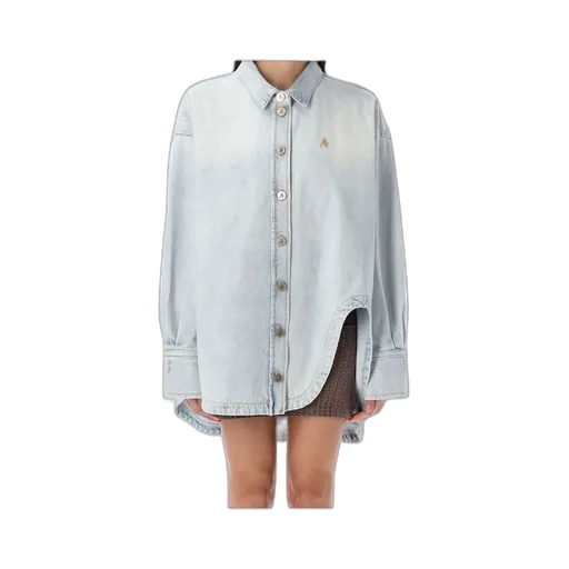 Diana Logo Embroidered Denim Shirt