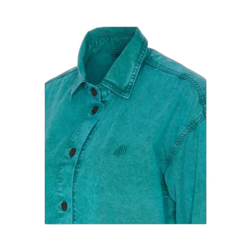 Logo Embroidered Asymmetric Shirt