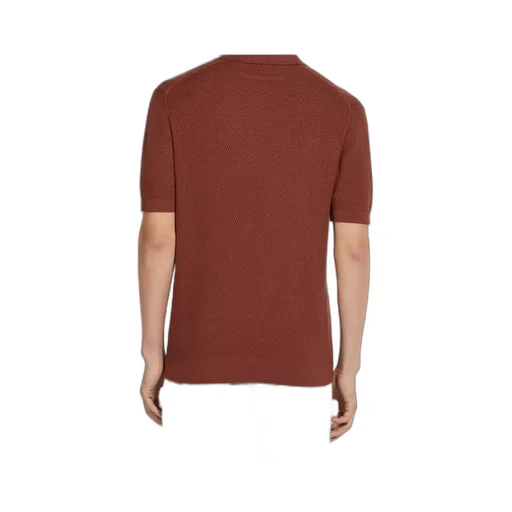 Short-Sleeved Knitted Polo Shirt