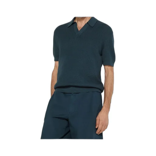 Short-Sleeved Knitted Polo Shirt