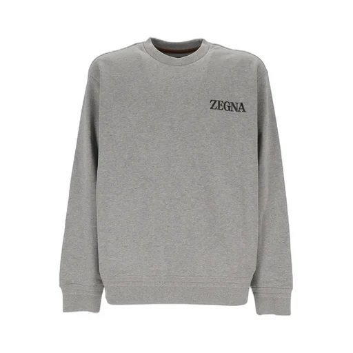 Z Zegna Logo Detailed Crewneck Sweatshirt
