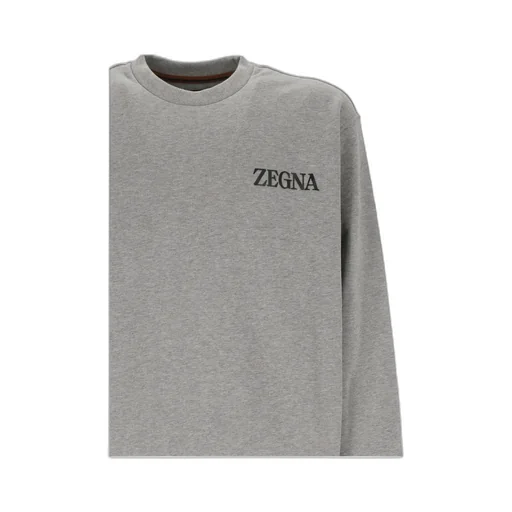 Z Zegna Logo Detailed Crewneck Sweatshirt