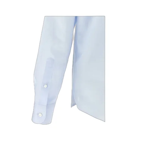 Long-Sleeved Curved Hem Shirt