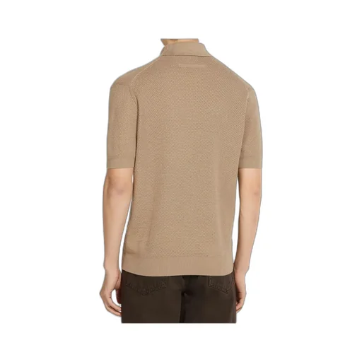 Short-Sleeved Knitted Polo Shirt