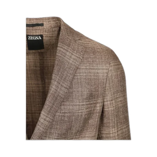 Checked Single-Breasted Jacket