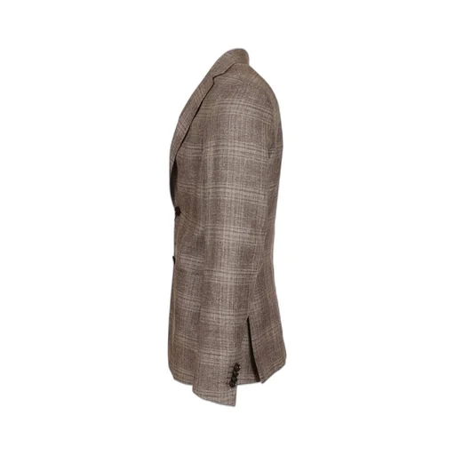 Checked Single-Breasted Jacket