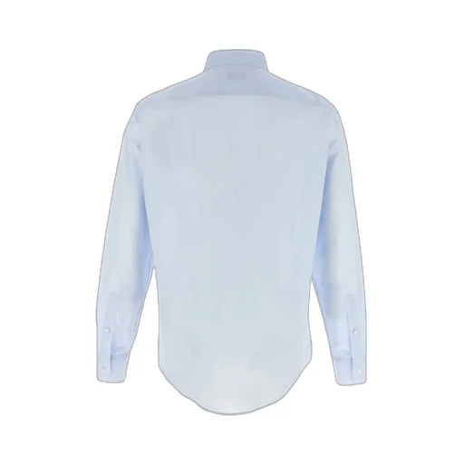 Long-Sleeved Curved Hem Shirt