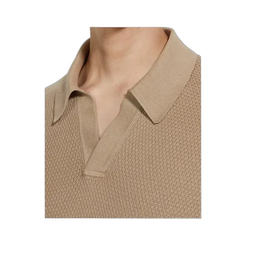 Short-Sleeved Knitted Polo Shirt