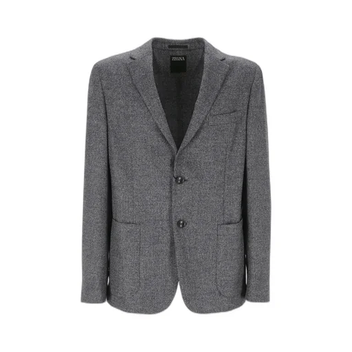 Single-Breasted Twill Blazer
