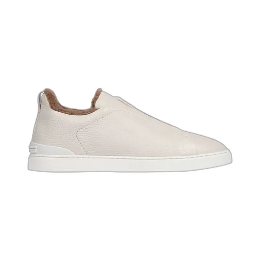 Triple Stitch Leather Sneakers