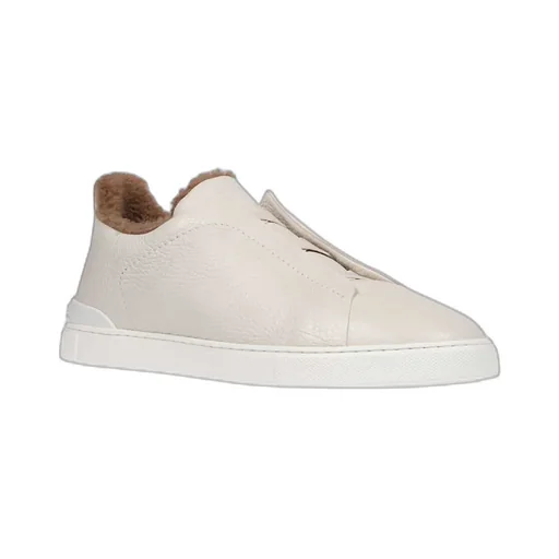 Triple Stitch Leather Sneakers