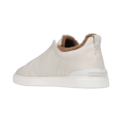 Triple Stitch Leather Sneakers