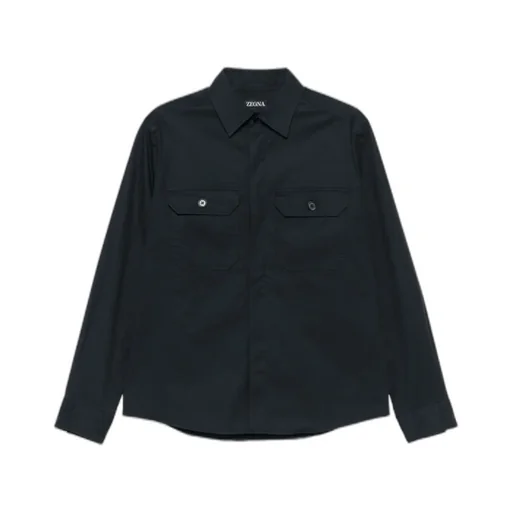 Long-Sleeved Poplin Shirt