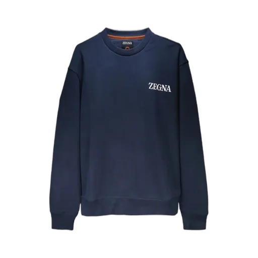Z Zegna Logo Rubberised Crewneck Sweatshirt