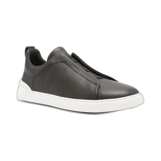 Triple Stitch Leather Sneakers