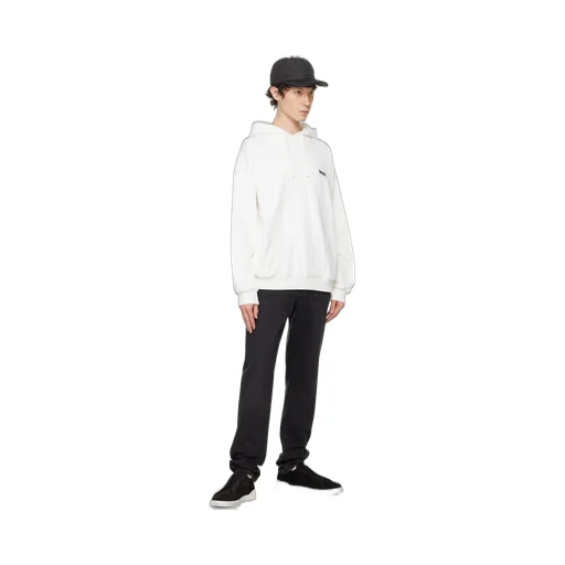 Z Zegna Logo Embroidered Drawstring Hoodie