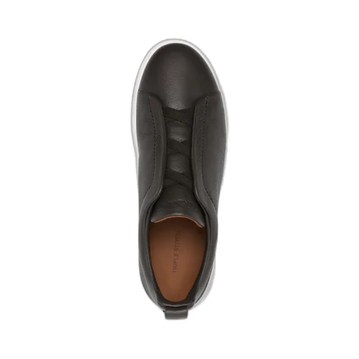 Triple Stitch Leather Sneakers