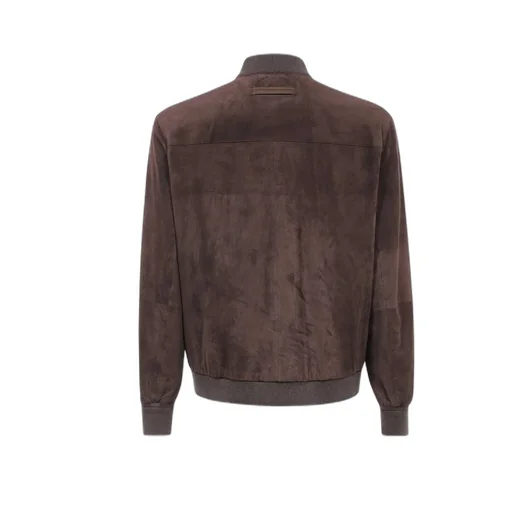 Long-Sleeved Leather Jacket