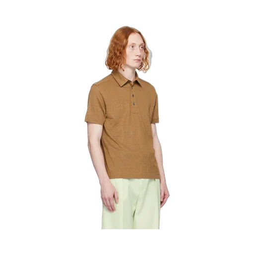 Polo Shirt With Lapel Short Sleeve