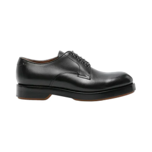 Round-Toe Lace-Up Derby Shoes