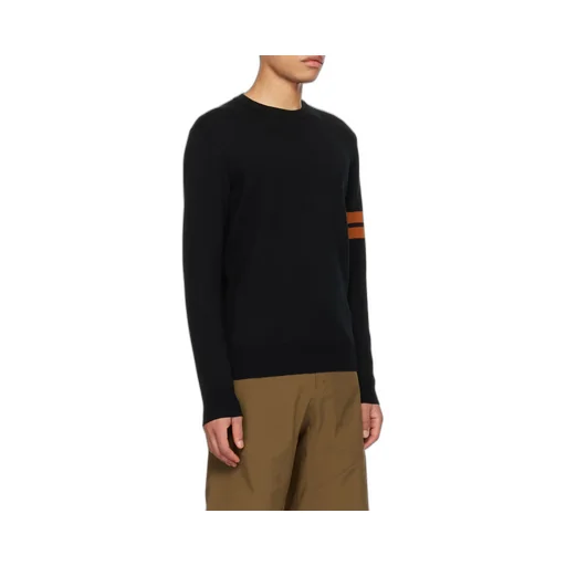 Wool Round-Neck Long-Sleeve Sweater