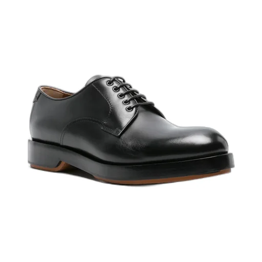 Round-Toe Lace-Up Derby Shoes