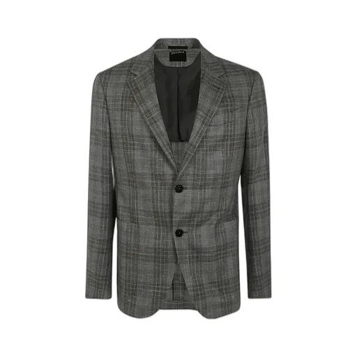Single Breasted Checked Tailored Blazer