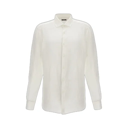 Curved Hem Buttoned Shirt