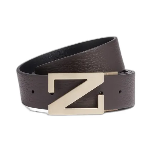 Logo-Engraved Buckle Belt