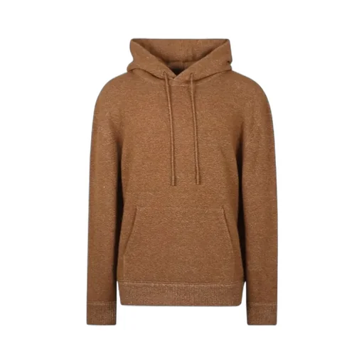 Drawstring Hood Ribbed Knit Hoodie