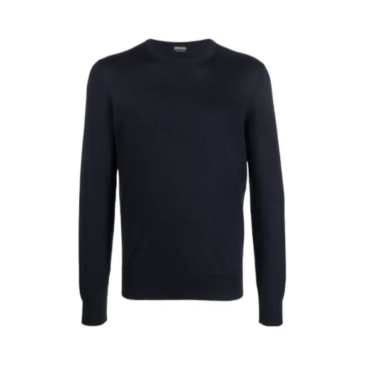 Round-Collar And Long-Sleeved Sweater