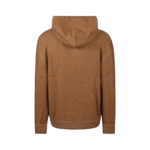 Drawstring Hood Ribbed Knit Hoodie