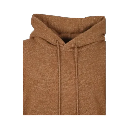 Drawstring Hood Ribbed Knit Hoodie