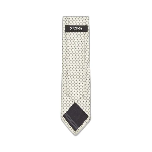 Geometric Pattern Mulberry Silk Tie