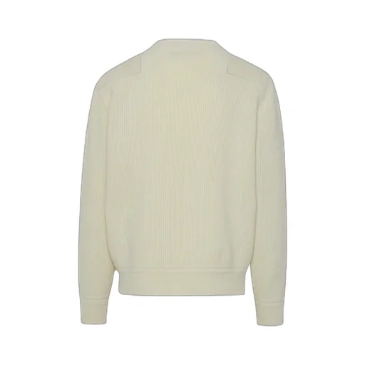 Ribbed Crew-Neck Sweatshirt