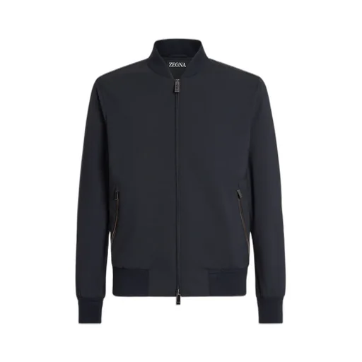 Zipped Elasticated Hem Bomber Jacket