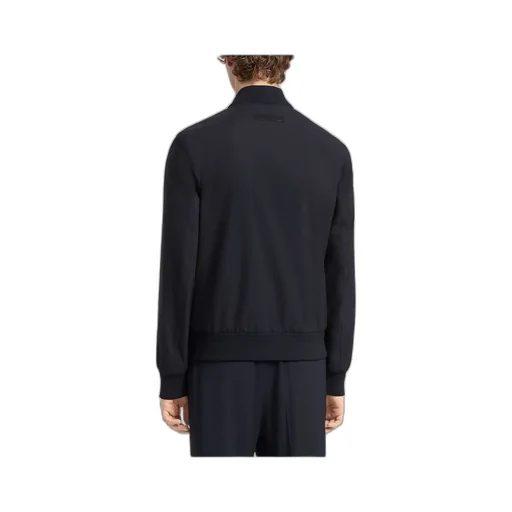 Zipped Elasticated Hem Bomber Jacket