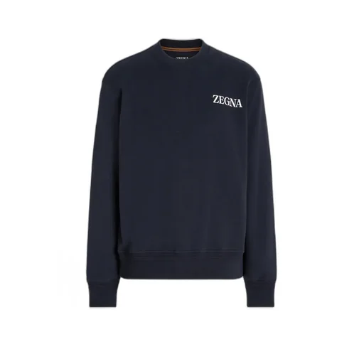 Raised-Logo Crew-Neck Sweatshirt