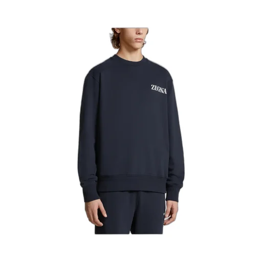 Raised-Logo Crew-Neck Sweatshirt