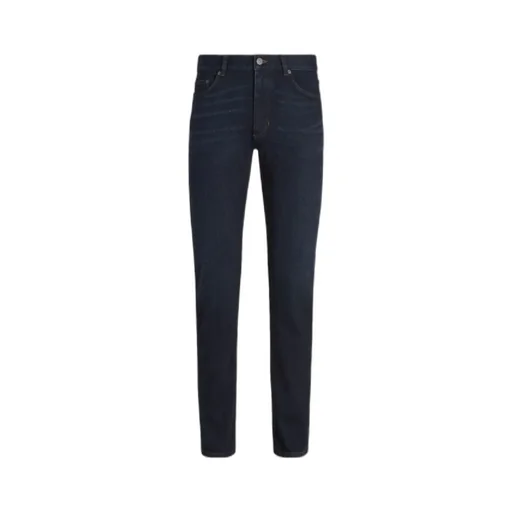 Logo Patch Straight Leg Jeans