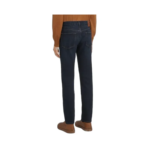 Logo Patch Straight Leg Jeans