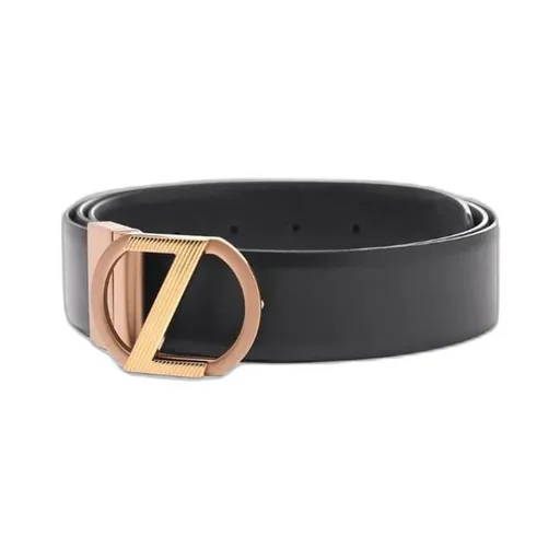 Logo Plaque Buckled Belt