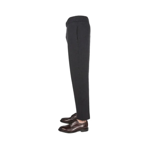 Elasticated Cashmere-Blend Trousers
