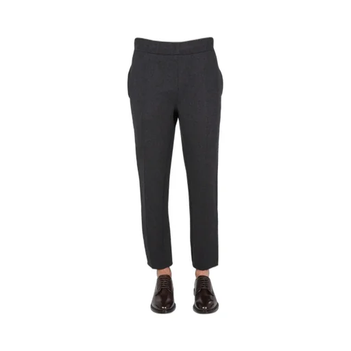 Elasticated Cashmere-Blend Trousers