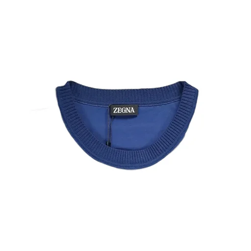 Ribbed-Trim Cotton T-Shirt