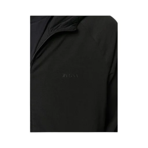 Zippered Hooded Sweatshirt