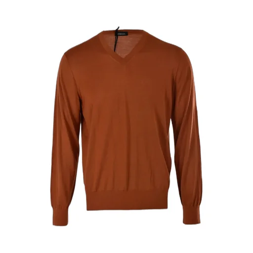 Long-Sleeved V-Neck Sweater