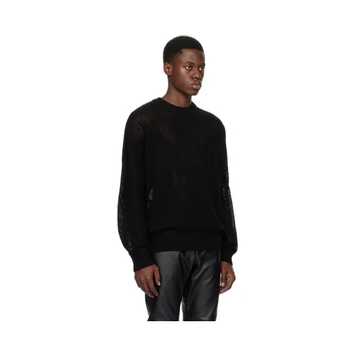 Hollowed-Out Knitted Sweater