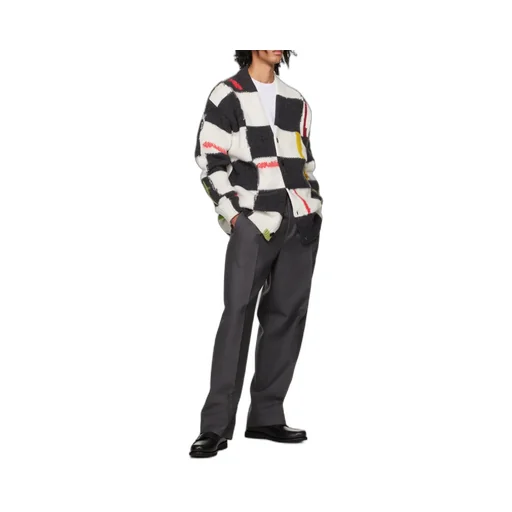 Checked Cashmere-Wool Cardigan
